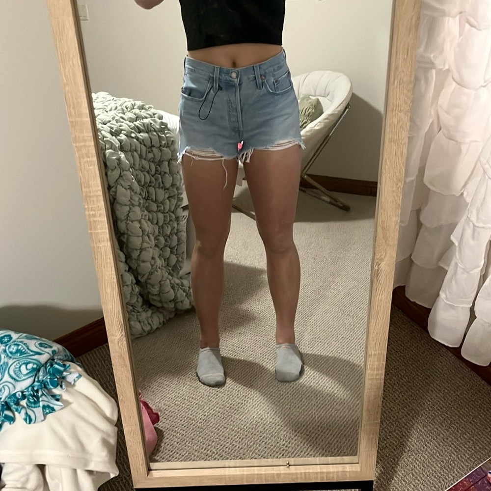 Levi’s Jean shorts, size 28, light blue